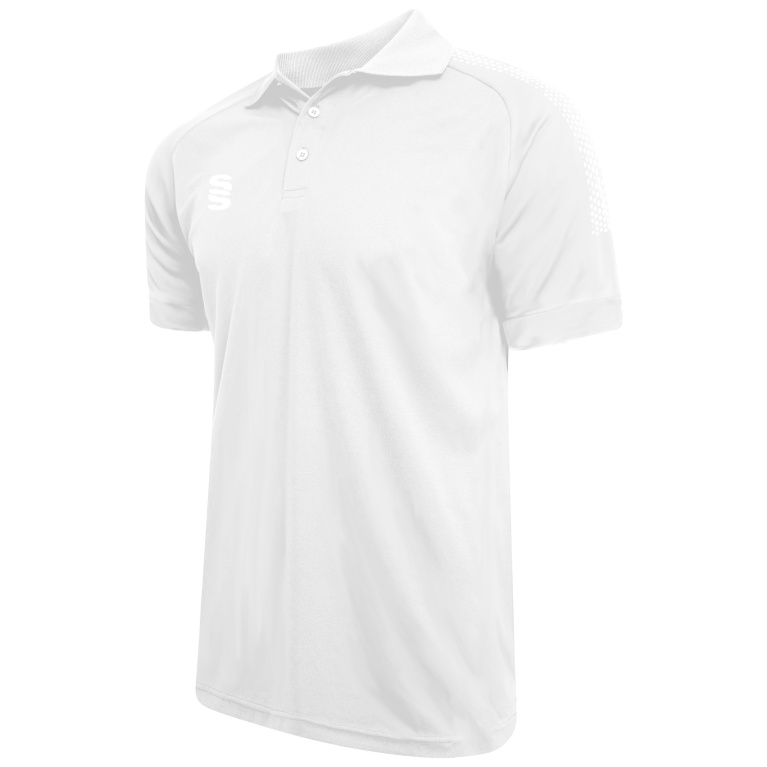 Women's Dual Solid Colour Polo : White