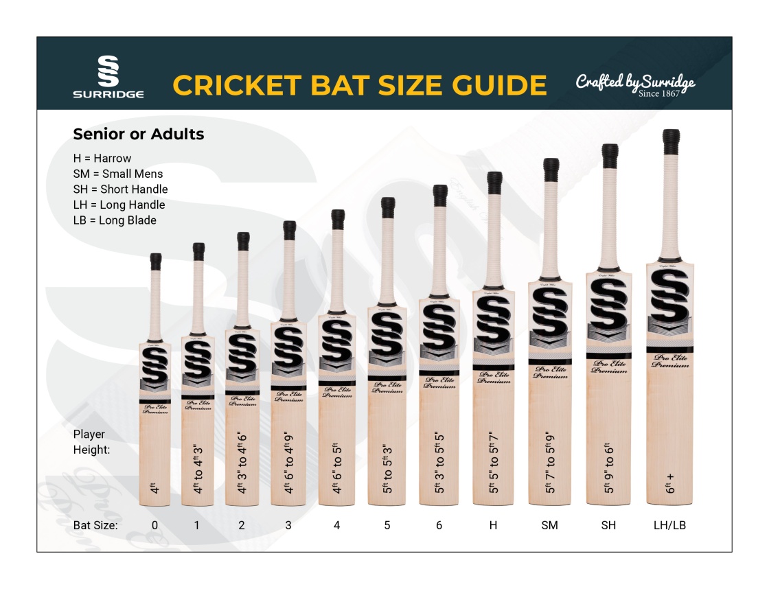 Jumbo Retro Bats  Grade 3 - Size Guide