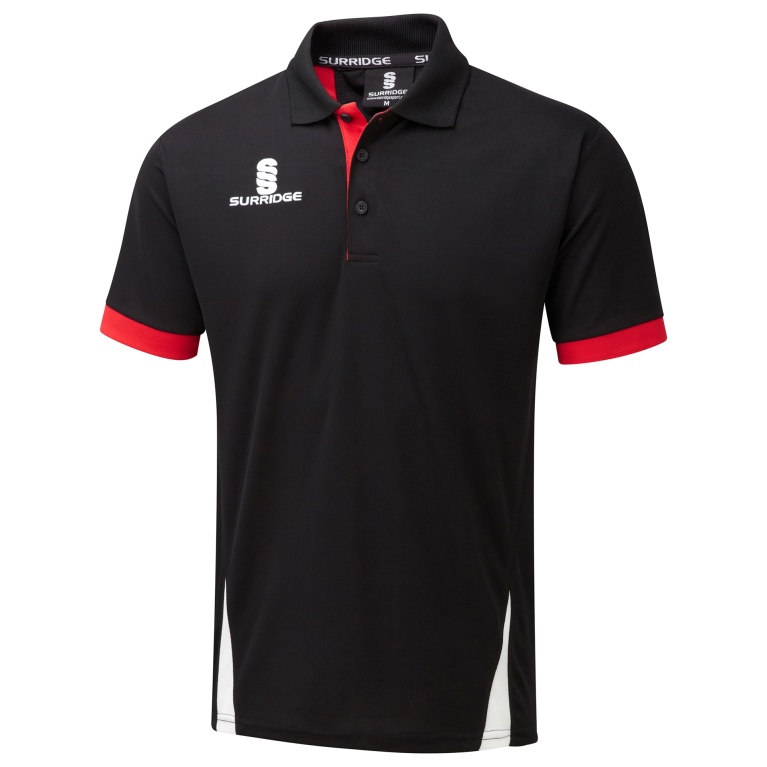 Youth's Blade Polo Shirt : Black/Red/White