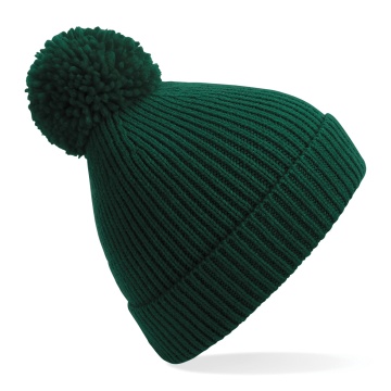 Engineered Knit Ribbed Pom Pom Beanie : Bottle