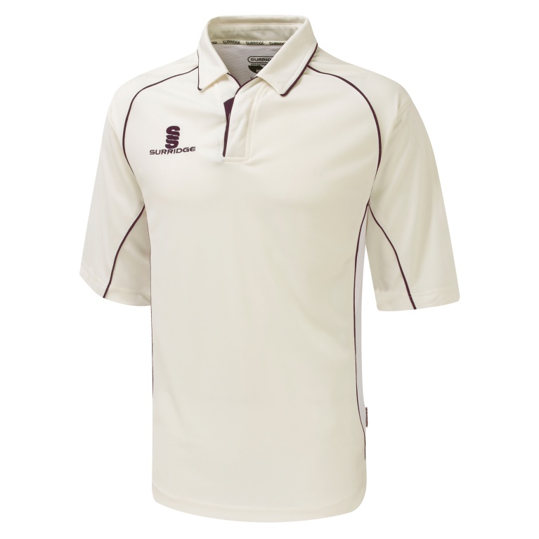 Premier Cricket Shirt - Short Sleeve Maroon