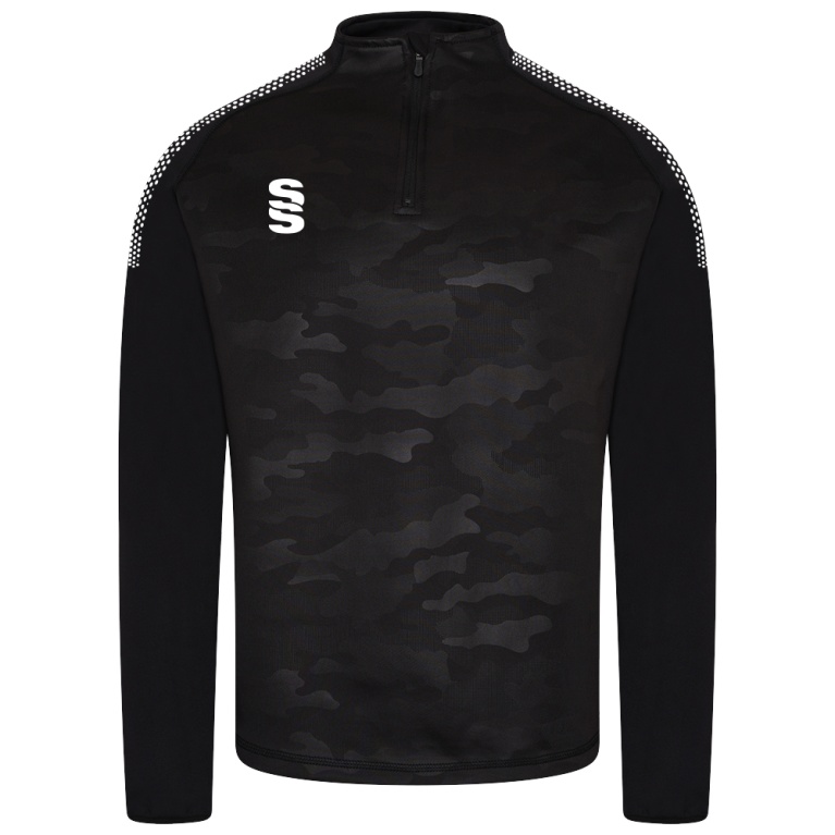 Camo 1/4 Zip Performance Top : Black