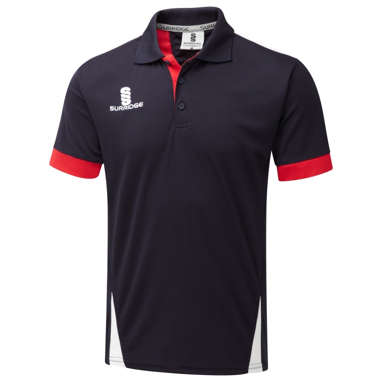 Youth's Blade Polo Shirt : Navy / Red / White