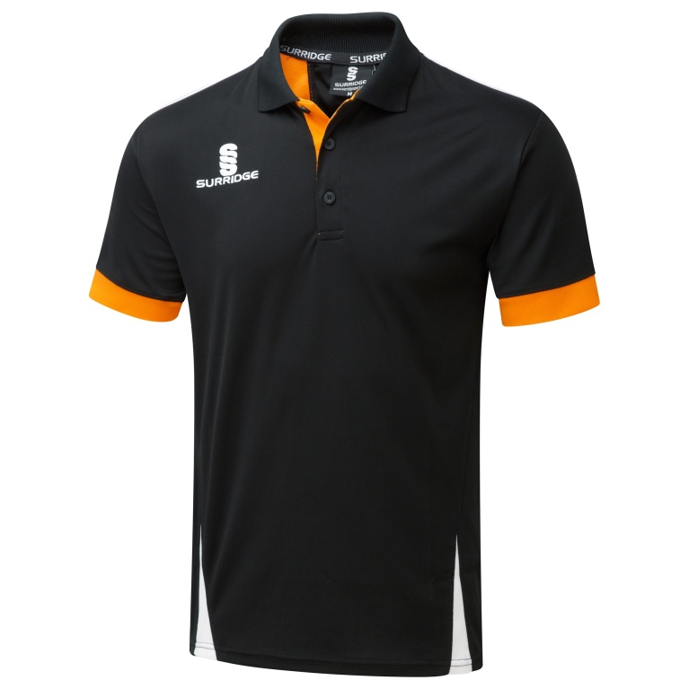 Youth's Blade Polo Shirt : Black/Orange/White