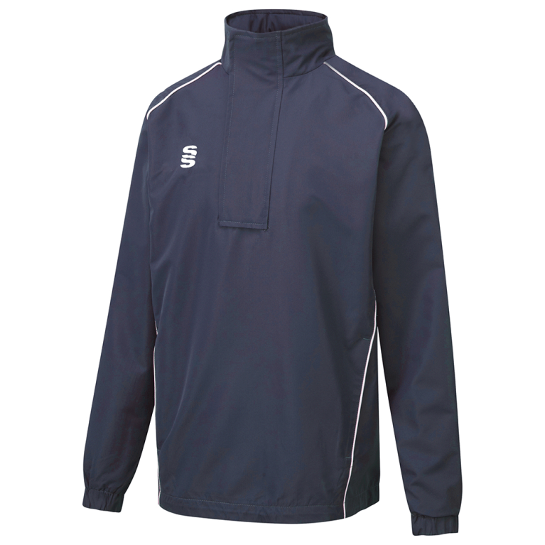 Dual Curve 1/4 Zip Rain Jacket : Navy