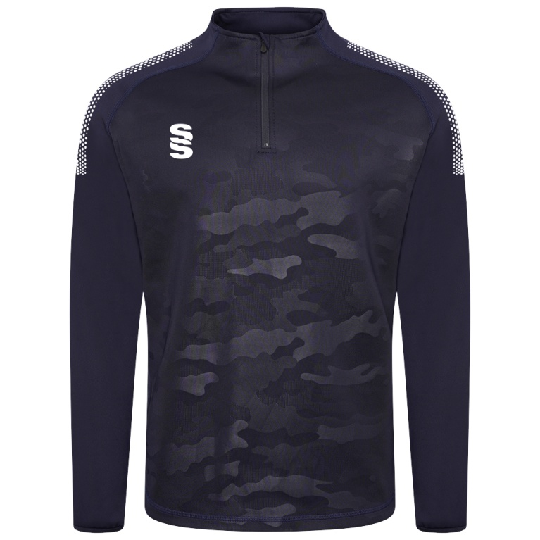 Camo 1/4 Zip Performance Top : Navy