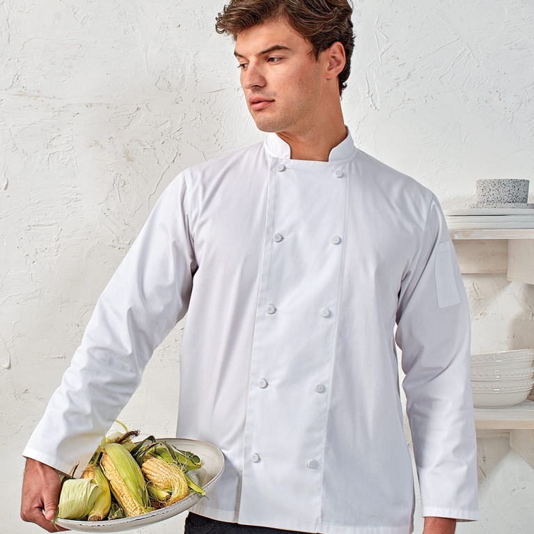 Chef's Coolchecker® long sleeve jacket - White