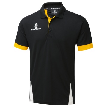 Women's Blade Polo Shirt : Black/Amber/White