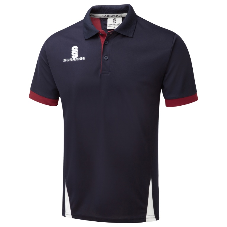 Blade Polo Shirt : Navy / Maroon / White