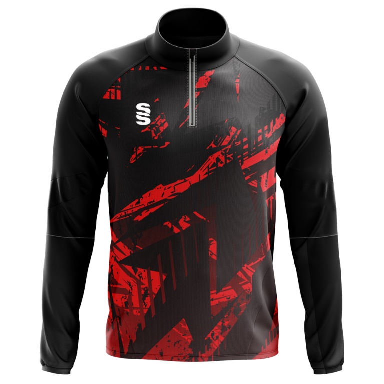 Tempo 1/4 Performance Top : Black / Red