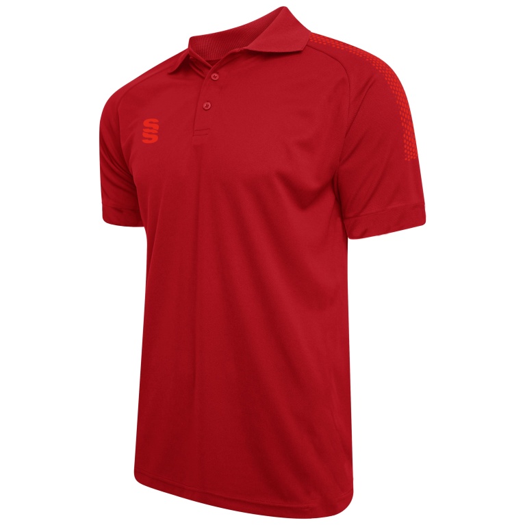 Dual Solid Colour Polo - Red